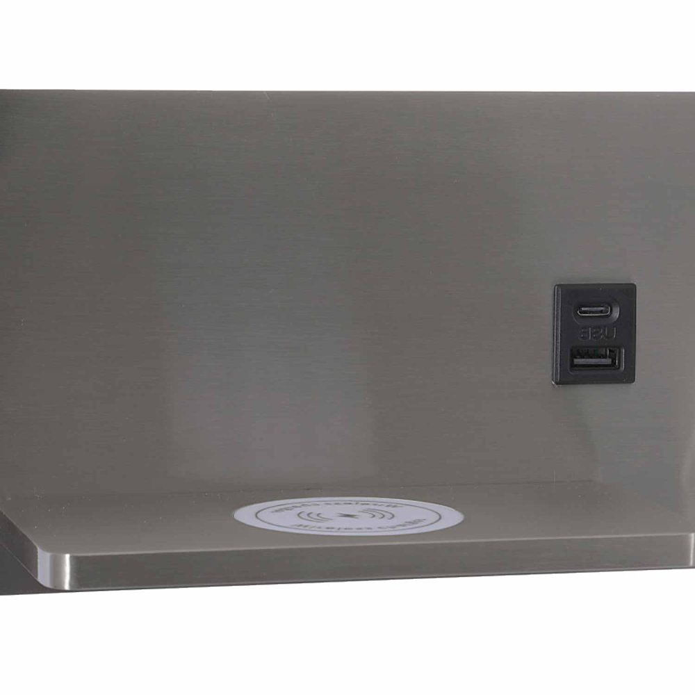 Applique LED Níquel con Carga Inalámbrica y Usb 30Cm Somni - Applique LED - UKUKHOME.com