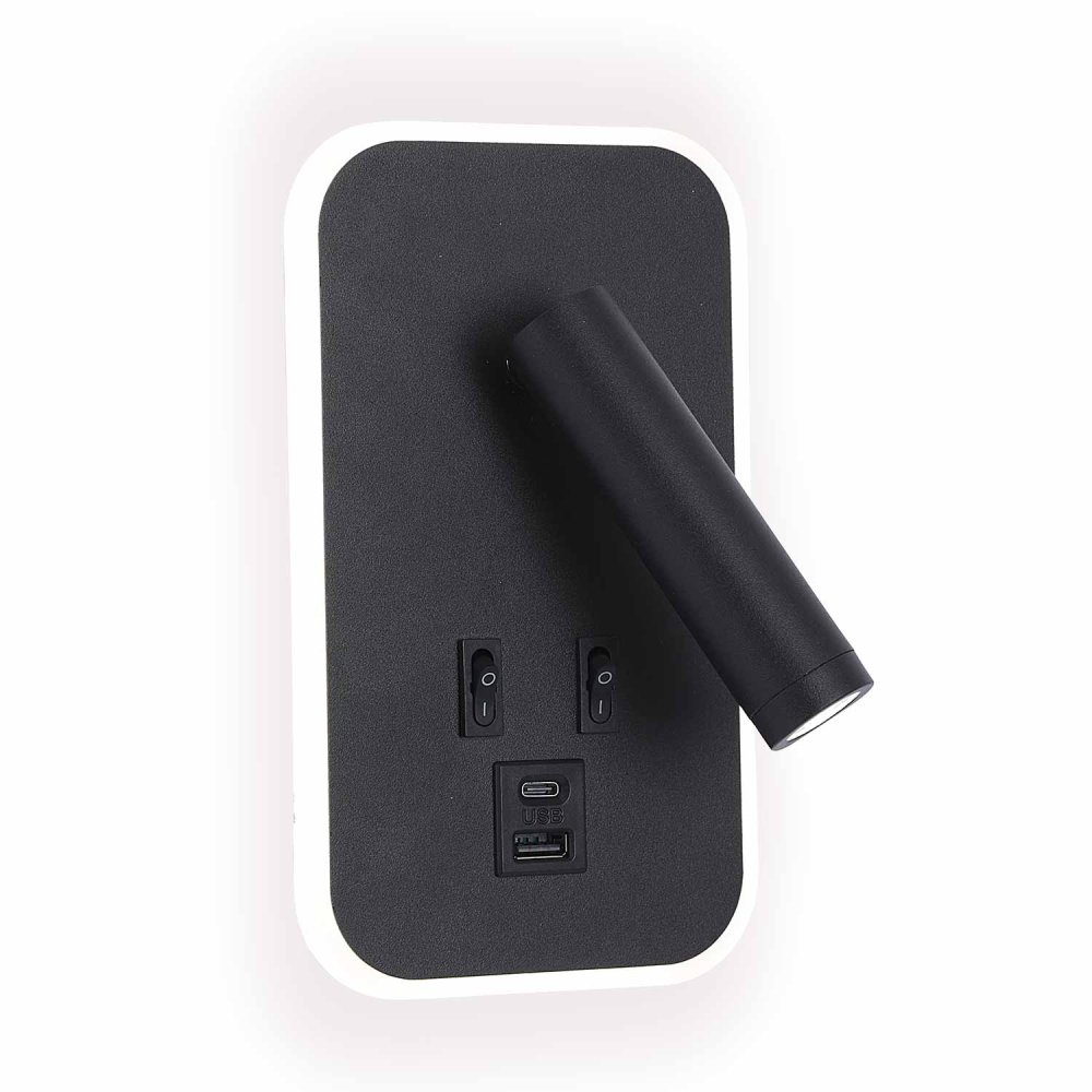 Applique LED Negro con Usb Tanik - Applique LED - UKUKHOME.com