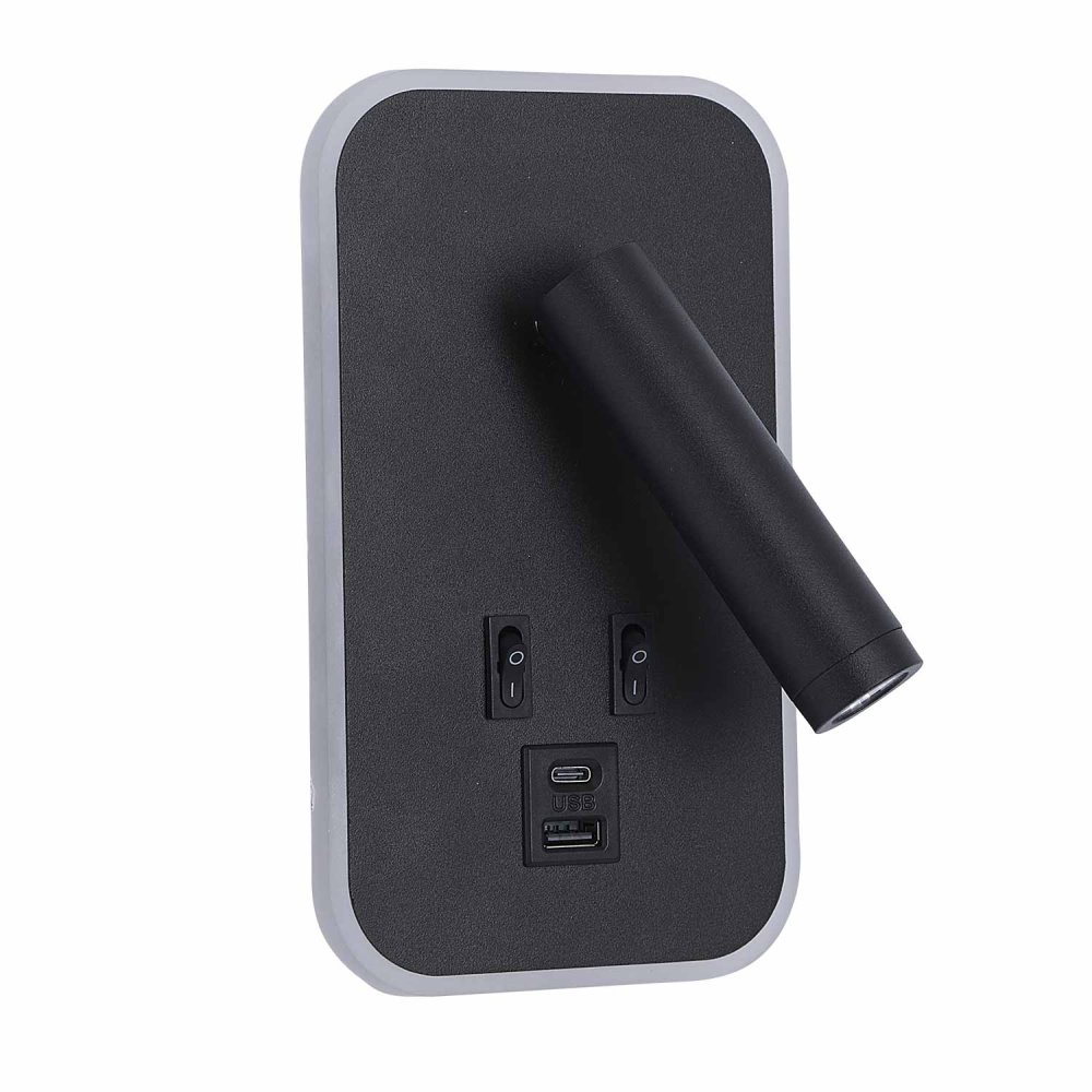 Applique LED Negro con Usb Tanik - Applique LED - UKUKHOME.com