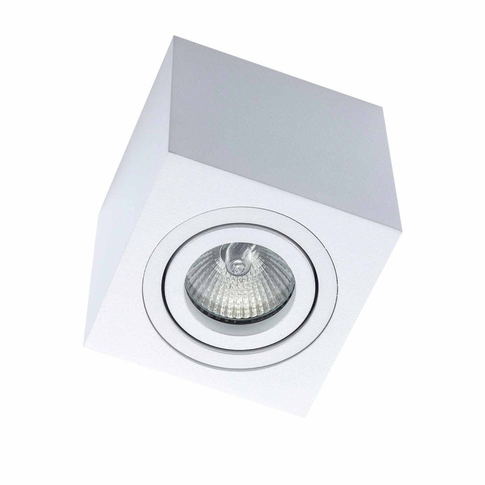 Foco de Superficie Cuadrado Orientable 9X9Cm color Blanco Linber - Spot LED de surface - UKUKHOME.com