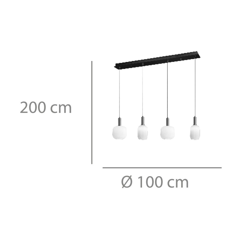 Plafonnier 4 Luces Bruma - Plafonnier LED - UKUKHOME.com