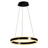 Plafonnier LED Zirka noir Ø50 cm, plafonnier circulaire noir moderne