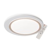 Plafonnier LED dimmable Bakar 53W Ø50 cm blanc et doré, dimmable élégant