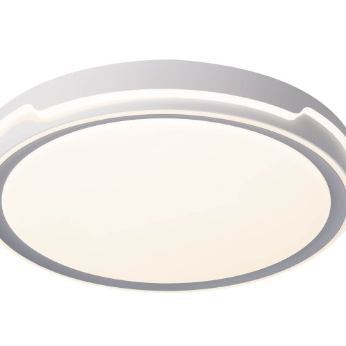 Plafonnier LED Regulable 53W Ø50Cm color Blanco y Plateado Silver - Plafonnier LED - UKUKHOME.com