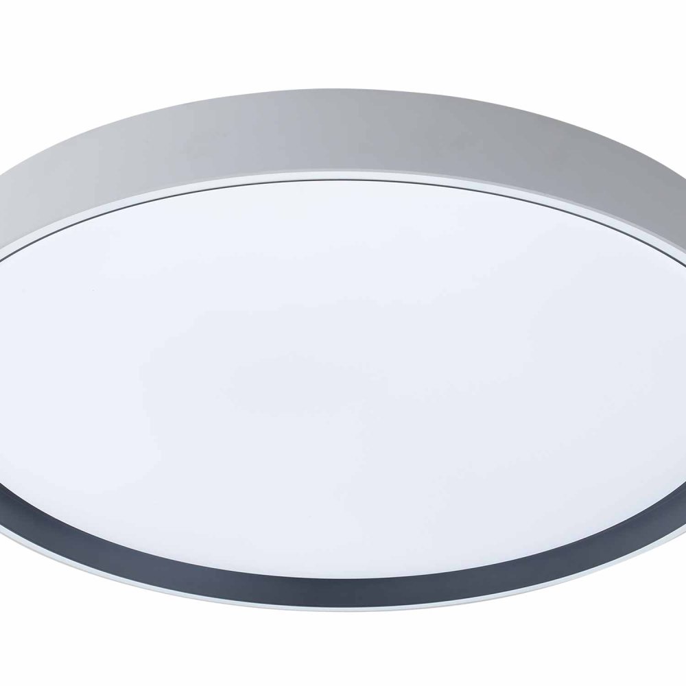 Plafonnier LED Regulable 68W Ø58Cm color Blanco y Negro Lorens - Plafonnier LED - UKUKHOME.com
