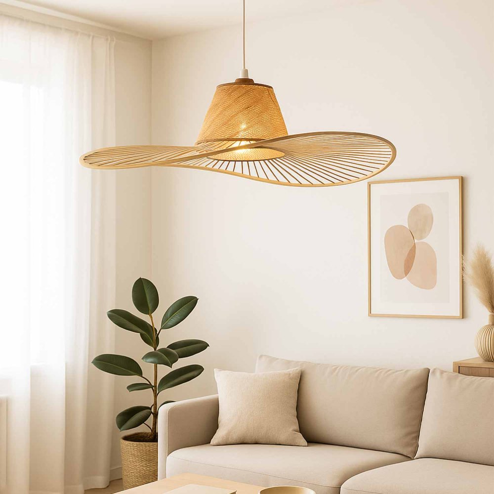 Suspension Yulian Ø80 cm, grand design circulaire suspendu pour plafond