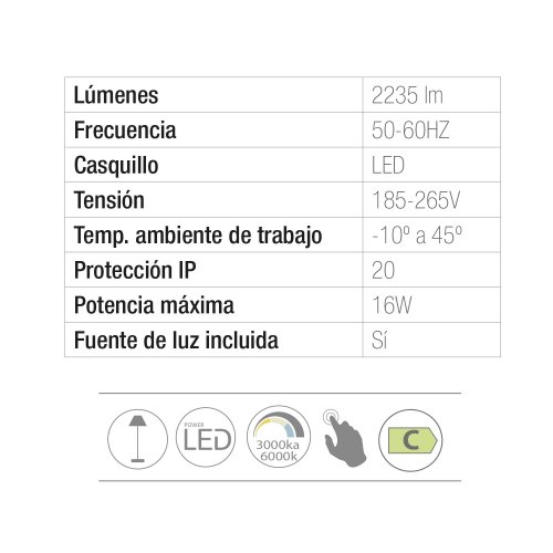 Lampe sur Pied Táctil Led Odra - Lampe sur pied - UKUKHOME.com