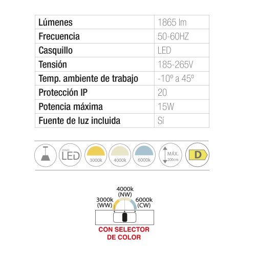 Plafonnier Led Aris color Negro - Plafonnier LED - UKUKHOME.com