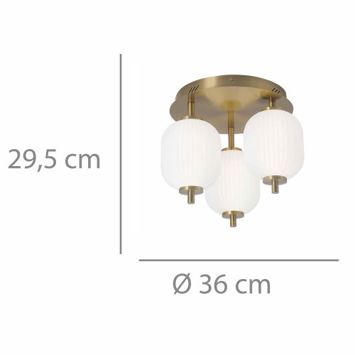 Plafonnier LED 3 Tulipas Odra - Plafonnier LED - UKUKHOME.com
