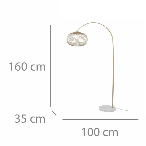 Lampe sur Pied Aris 1 Luz color Dorado - Lampe sur pied - UKUKHOME.com