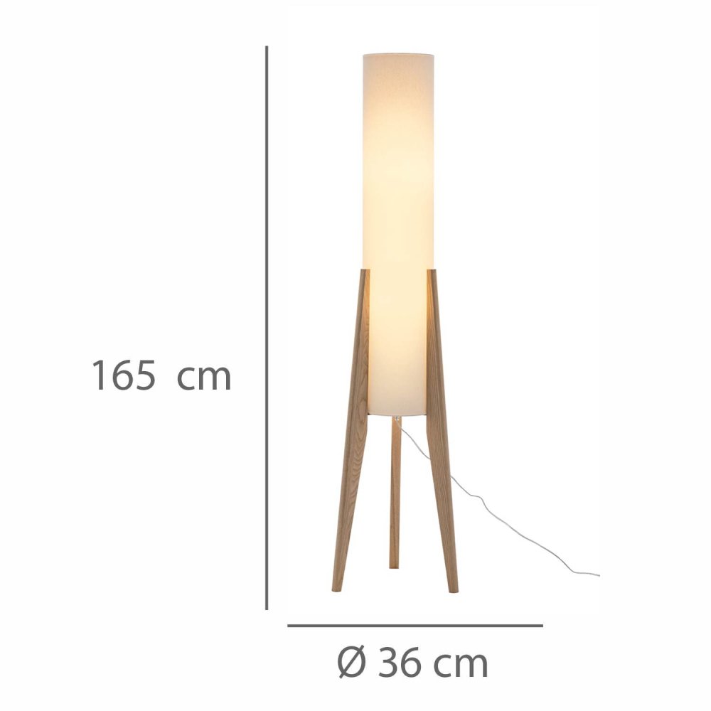 Lampe sur Pied Mayan Bois Naturel - Lampe sur pied - UKUKHOME.com