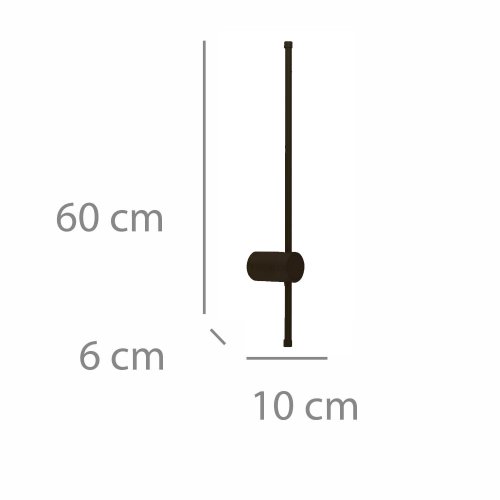 Applique LED Negro 60Cm Lenux - Applique LED - UKUKHOME.com