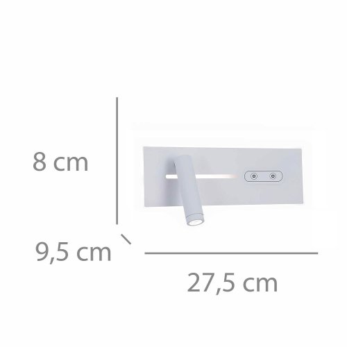 Applique LED Blanco 27,5Cm Gali - Applique LED - UKUKHOME.com