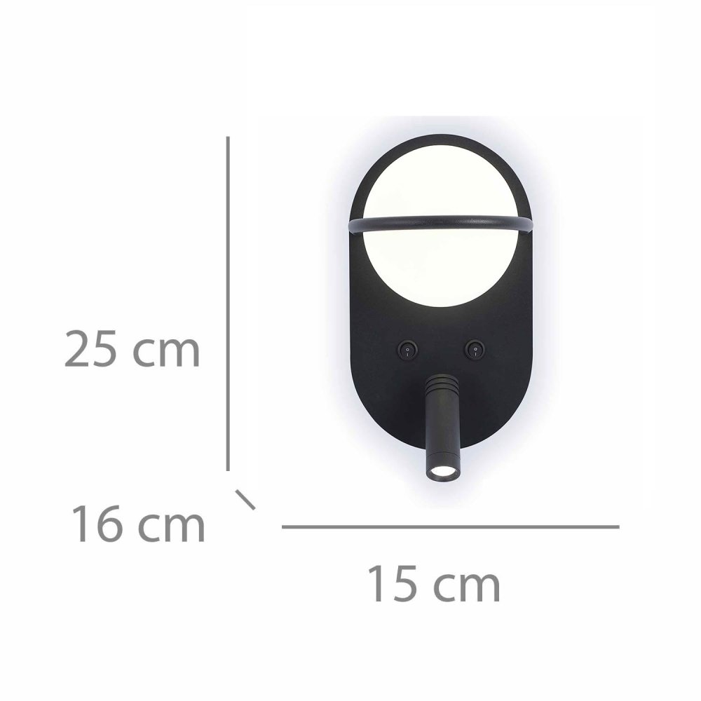 Applique LED Decorativo Negro Astron - Applique LED - UKUKHOME.com