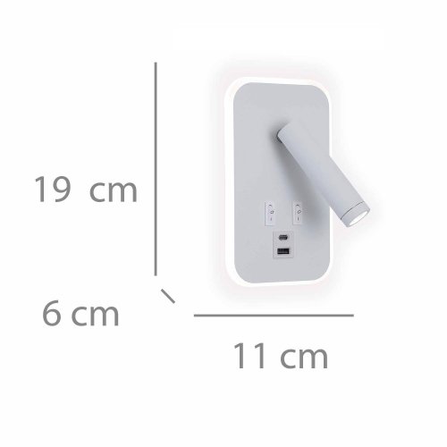 Applique LED Blanco con Usb Tanik - Applique LED - UKUKHOME.com