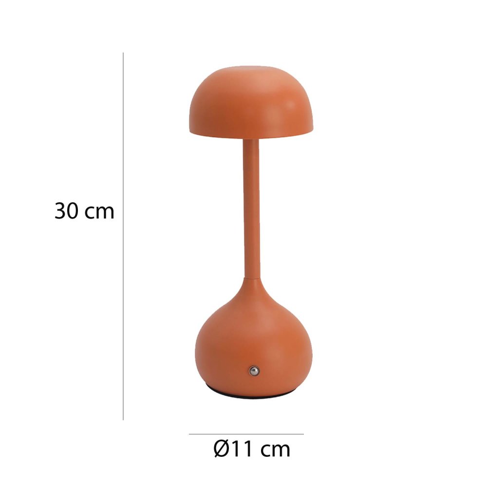 Lampe sobremesa LED terracota - Portable et Élégante - UKUKHOME,com