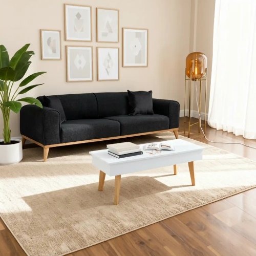 Table Basse Relevable Blanche Kalesi | Vente de Meubles Online