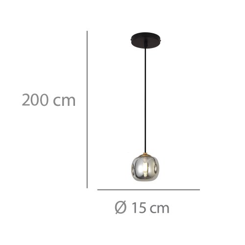 Suspension Oko color Fumé 1 Luz Ø15Cm - Suspension - UKUKHOME.com