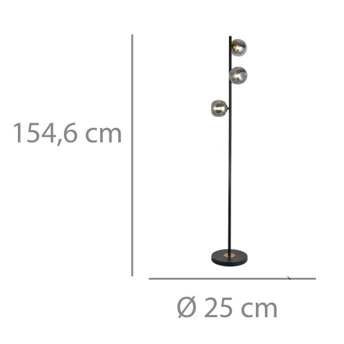 Lampadaire en verre fumé | Vente de Meubles Online