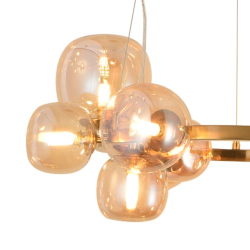 SUSPENSION 11 LUMIÈRES OKO AMBRÉ | Ukukhome