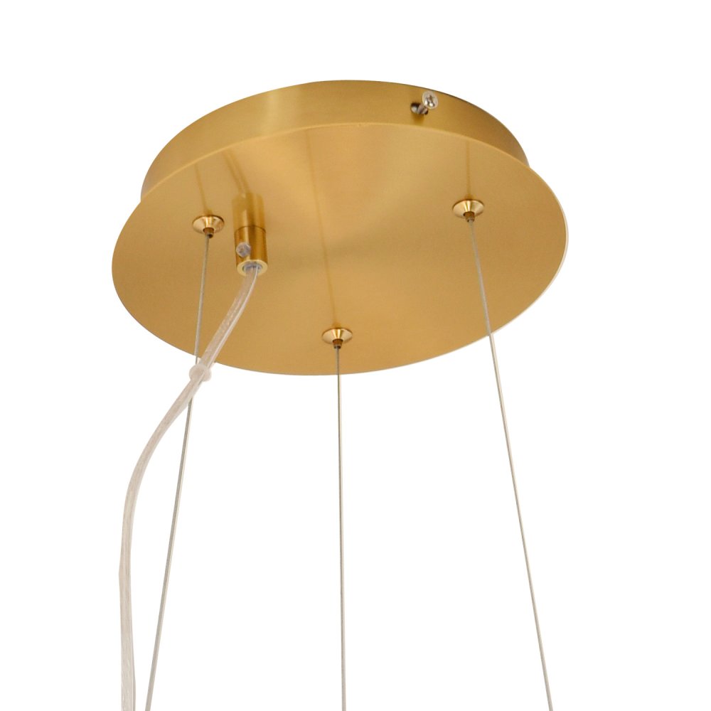 SUSPENSION 11 LUMIÈRES OKO BLANC OPAL ET DORÉ | Ukukhome