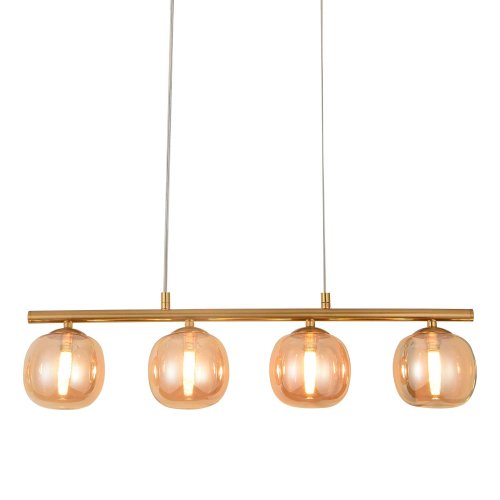 PLAFONNIER 4 LUMIÈRES OKO AMBRÉ | Ukukhome