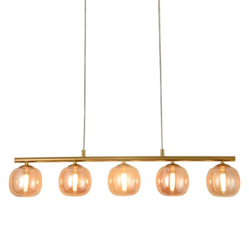 PLAFONNIER 5 LUMIÈRES OKO AMBRÉ | Ukukhome