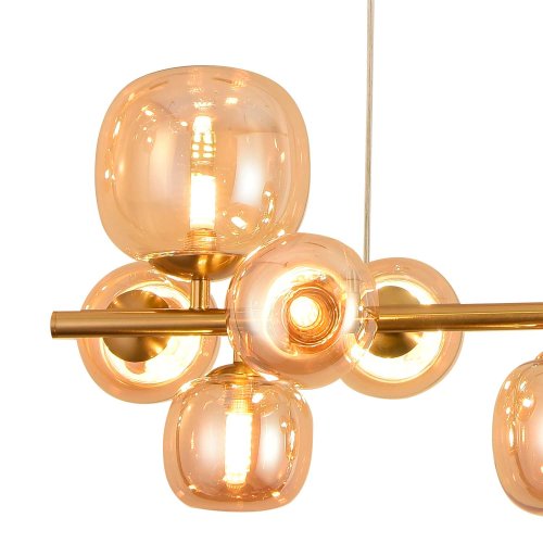SUSPENSION 8 LUMIÈRES OKO AMBRÉ | Ukukhome