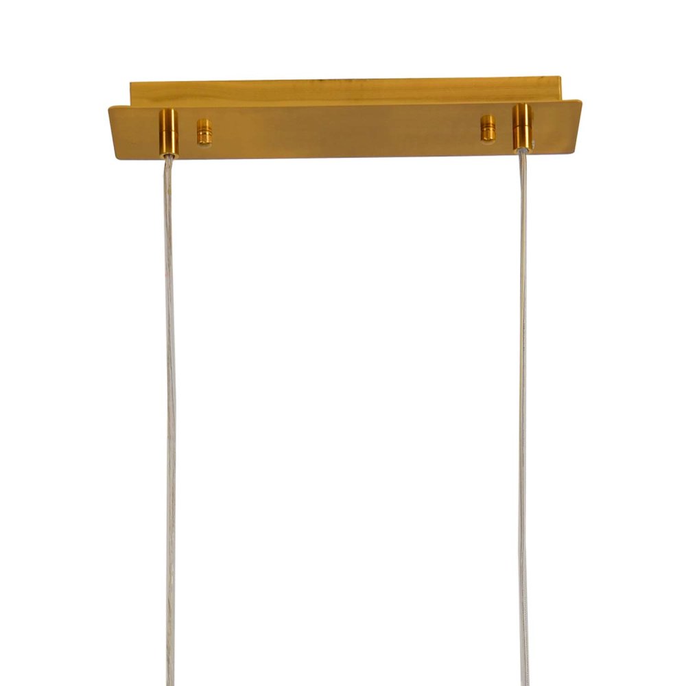 SUSPENSION 8 LUMIÈRES OKO BLANC OPAL ET DORÉ | Ukukhome