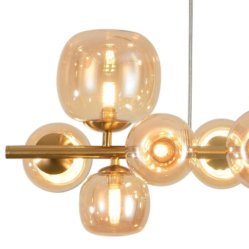 SUSPENSION 10 LUMIÈRES OKO AMBRÉ | Ukukhome