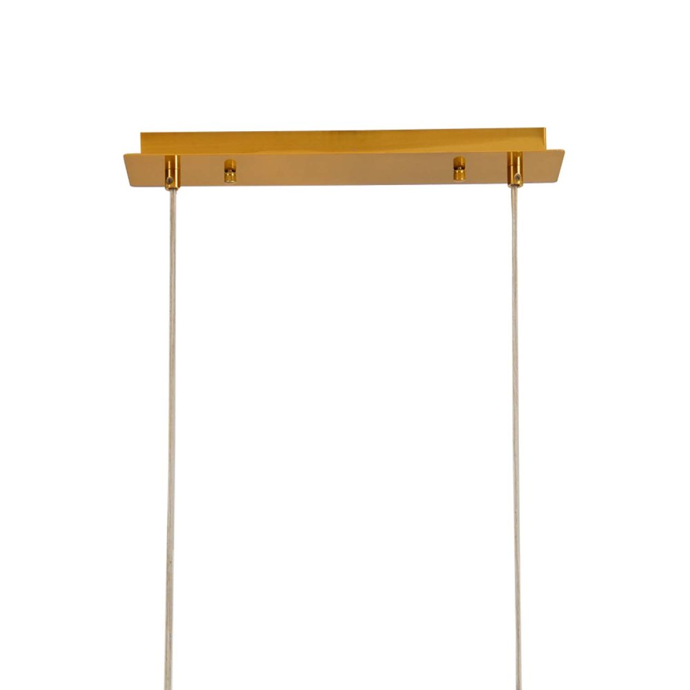 SUSPENSION 10 LUMIÈRES OKO BLANC OPAL ET DORÉ | Ukukhome