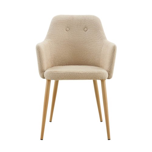 Fauteuil Olaf Sable Pieds Hêtre - Fauteuil rembourré moderne et confortable – UKUKHOME.COM