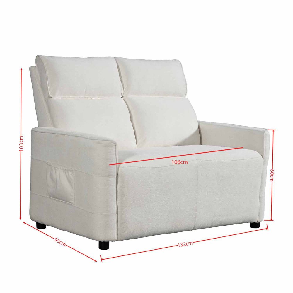 Canapé 2 Places INDO sable - Confort & Design Maison - UKUKHOME
