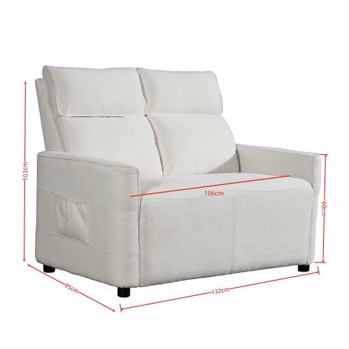 Canapé 2 Places INDO sable - Confort & Design Maison - UKUKHOME