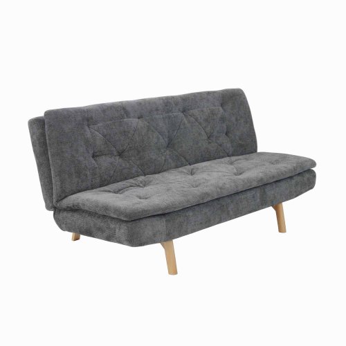 Canapé-lit Atlas gris marengo, canapé convertible moderne ton gris foncé