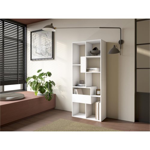 Bibliothèque Étagère 162 cm Blanc Mat | Multiposition