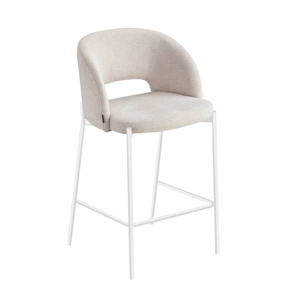 Tabouret de Bar Harmony Sable Pieds Ivoire | Ukukhome