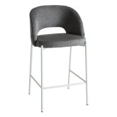 Tabouret de Bar Harmony Gris Pieds Ivoire | Ukukhome