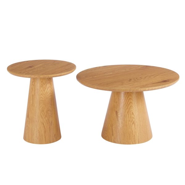 Lot de 2 Tables d'Appoint Tove Bois Naturel | Ukukhome 2