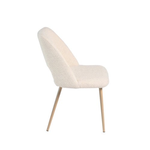 Chaise Nanna Sable Pieds Effet Bois de Hêtre | Ukukhome