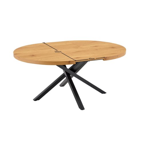 Table Extensible Ingrid 120-160 Pieds Noirs | Ukukhome