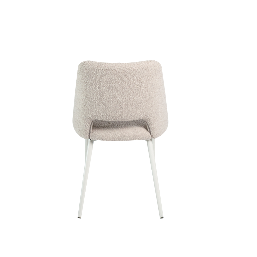 Chaise Rembourrée Nanna Sable Pieds Ivoire | Ukukhome