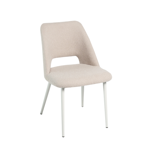 Chaise Rembourrée Nanna Sable Pieds Ivoire | Ukukhome