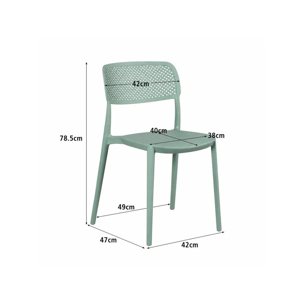 Chaise d'Extérieur Empilable Naia Vert Kale | Ukukhome