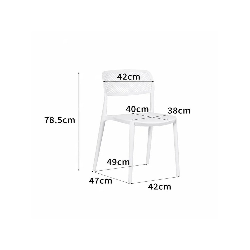 Chaise d'Extérieur Empilable Naia Blanche | Ukukhome