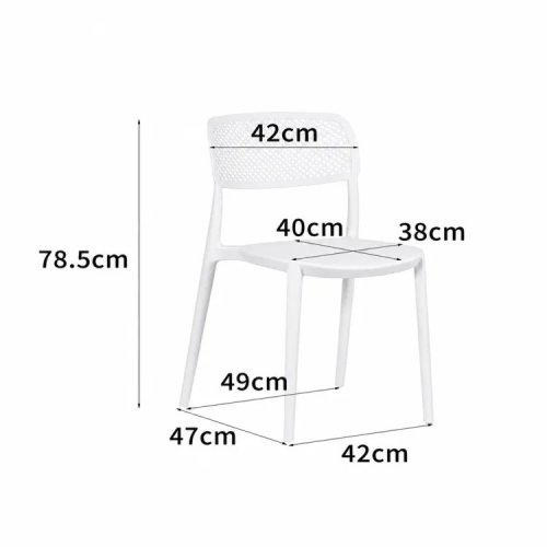 Chaise d'Extérieur Empilable Naia Blanche | Ukukhome