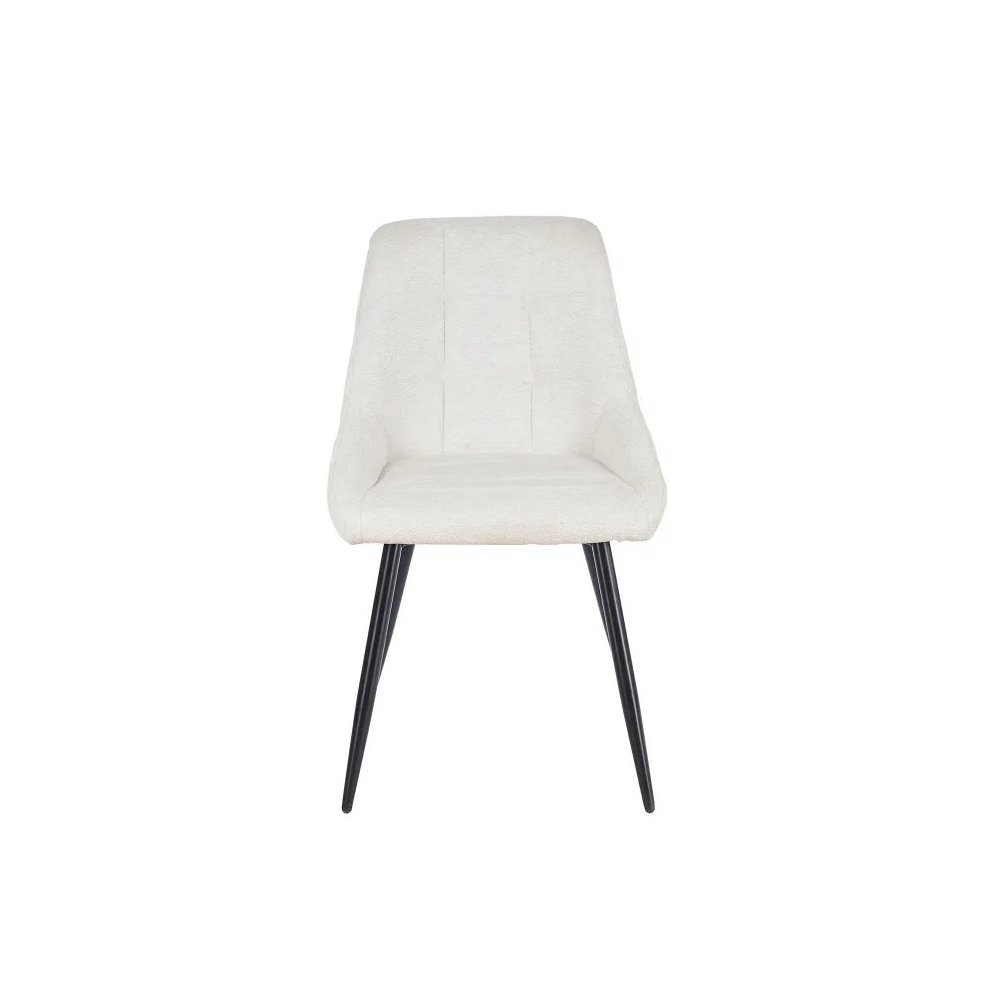 Chaise Rembourrée Alma Sable Pieds Noirs | Ukukhome