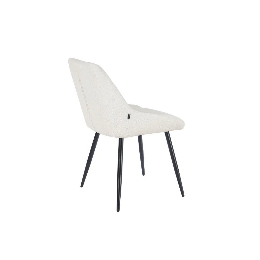 Chaise Rembourrée Alma Sable Pieds Noirs | Ukukhome