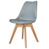 SEDIA NEW TOWER WOOD GRIGIA - Sedia Tower 