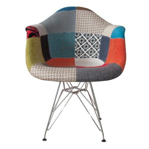 POLTRONA TOWER CHROME PATCHWORK - Sedia Tower 